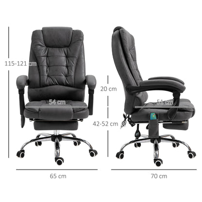 Office Chair Massage and Recliner with Heat and Adjustable Height, Grey