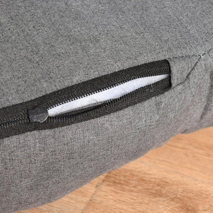 Single Sofa Bed with Cushion and 5-Level Reclining Backrest, 62x78x70 cm, Grey