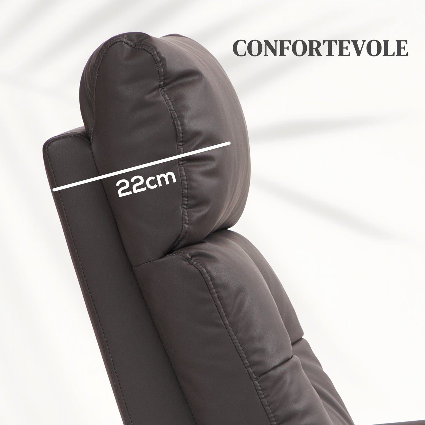 Lift and Recliner Relax Chair with 8 Massage Points and Heating, 2 Remote Controls, Brown