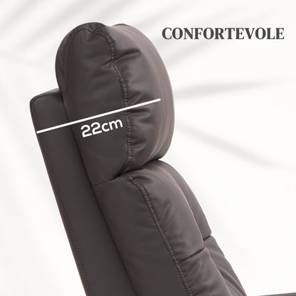 Lift and Recliner Relax Chair with 8 Massage Points and Heating, 2 Remote Controls, Brown