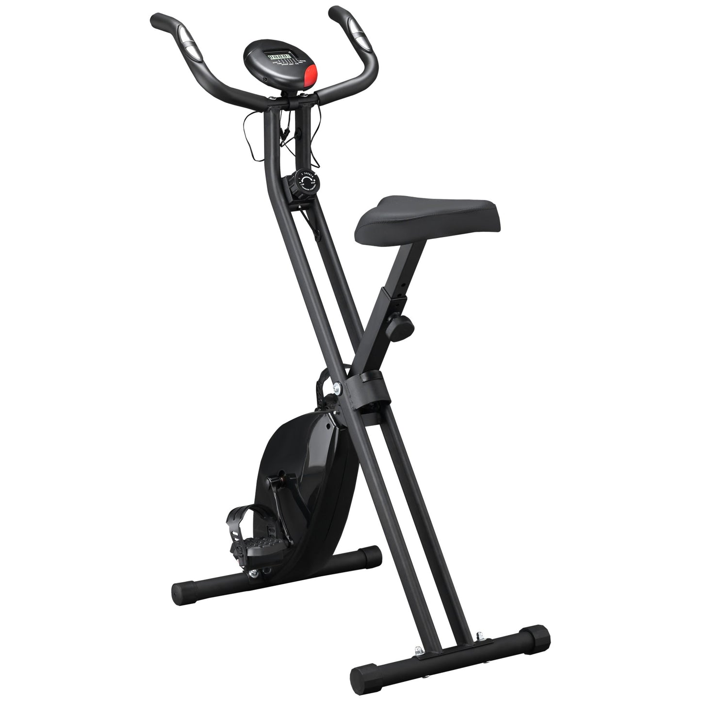 Professional Exercise Bike with Adjustable Resistance and Height, in Steel and PP, 41x86x112 cm, Black