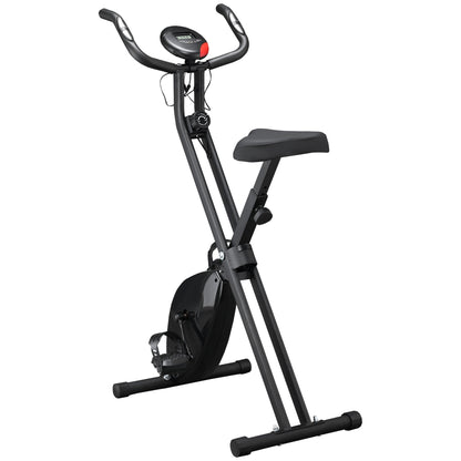 Professional Exercise Bike with Adjustable Resistance and Height, in Steel and PP, 41x86x112 cm, Black