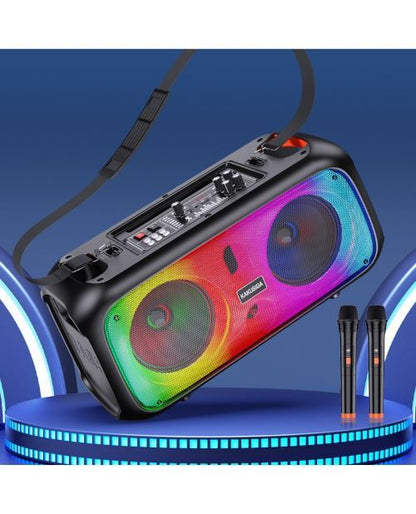 30W, portable speakers, led lights, double microphone, KSC-1001