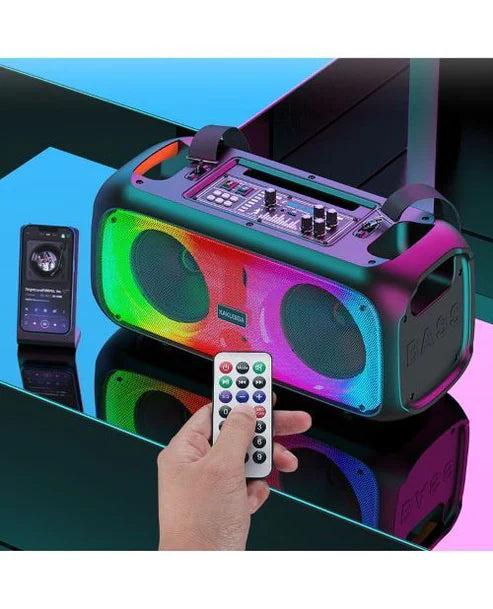 30W, portable speakers, led lights, double microphone