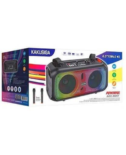 30W, portable speakers, led lights, double microphone