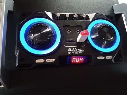 12v-230v, portable, double speaker, equalizer, led lights, Ailiang