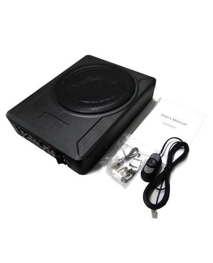 600W, active, car subwoofer, die-cast metal, remote control