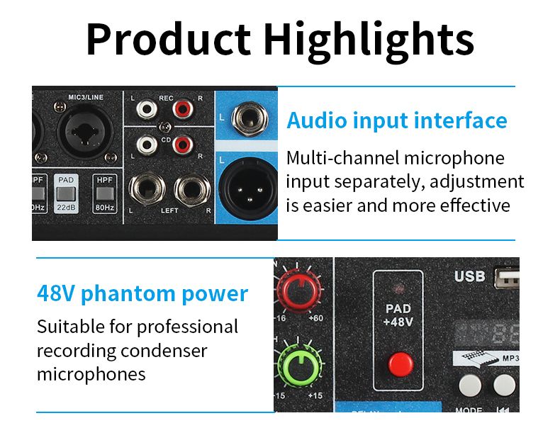 5 channels, audio mixer, WEB F-5A