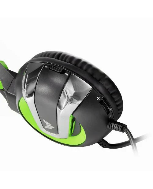 Wired, gaming headphones, led light, microphone, Crown Micro CMGH-3002
