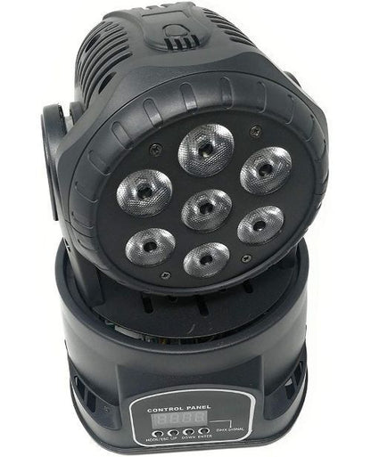7x10w, rgb leds, light projector, rotating head