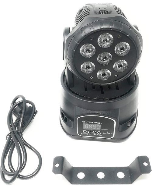 7x10w, rgb leds, light projector, rotating head
