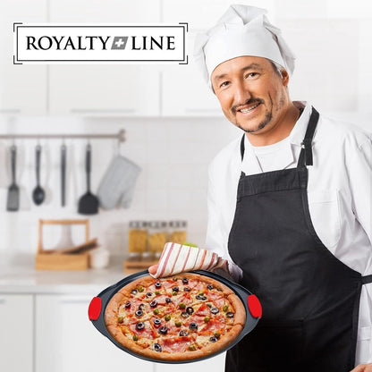 RoyaltyLine Perforated Pizza Pan Set – 43cm & 38cm