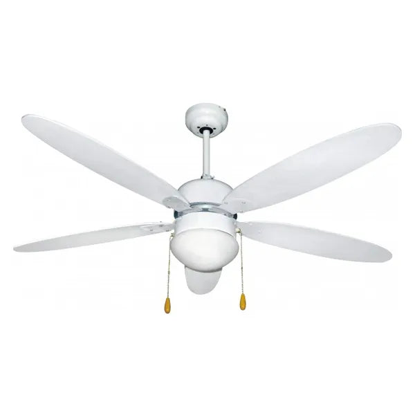 ZEPHIR ZFS9110B Ceiling Fan with Light – 130cm, 5 Wooden Blades