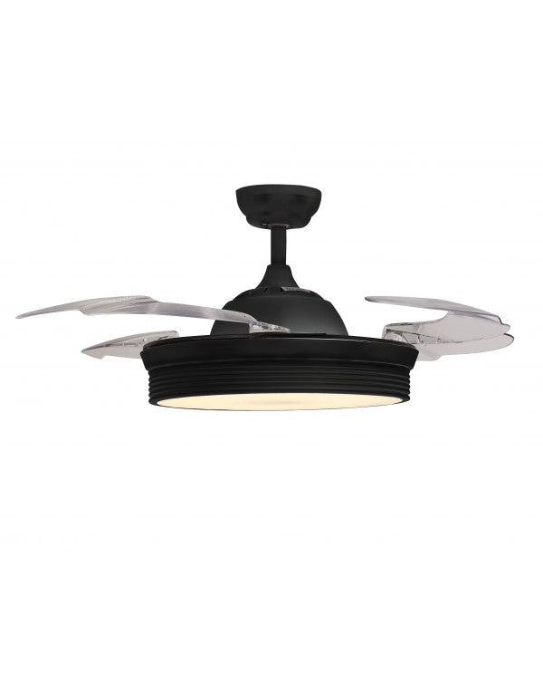 ZEPHIR ZFL4106N Ceiling Fan with LED Light – 106cm, Black