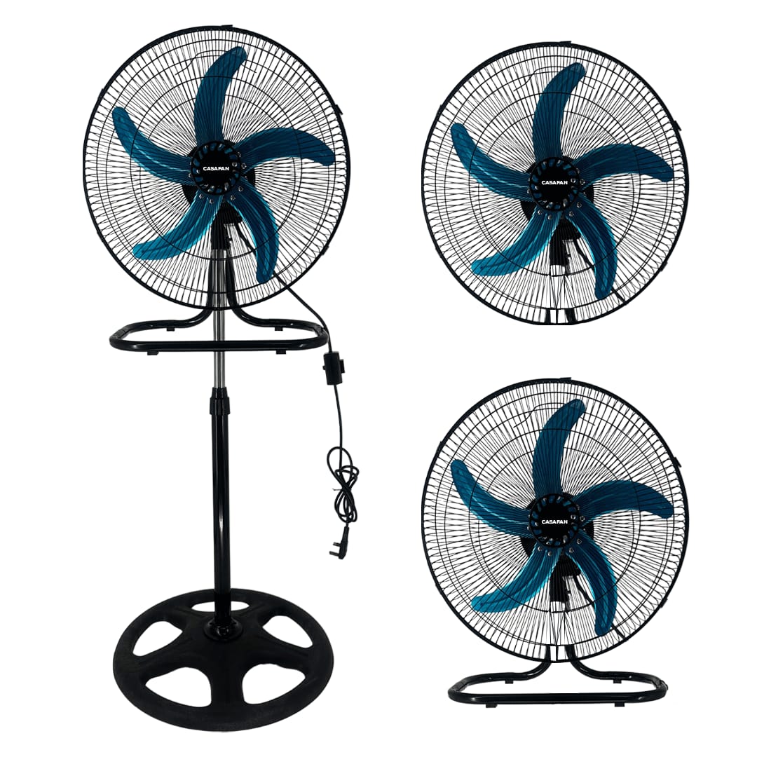 3in1, metal fan, stand, floor, wall, 80W, 3 speed