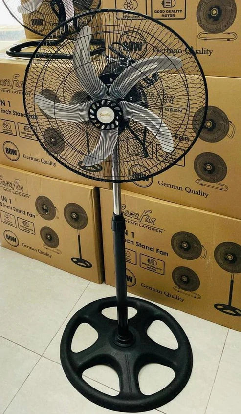 3in1, metal fan, stand, floor, wall, 80W, 3 speed