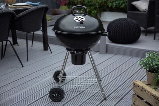 22", kettle type, charcoal bbq, outdoor barbecue, George Foreman