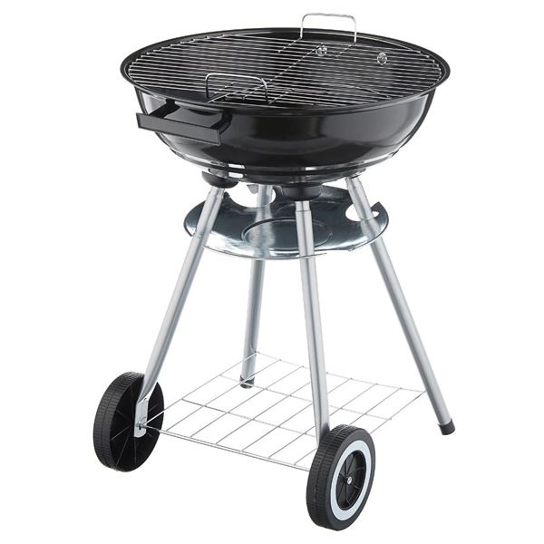 Kettle-type, barbecue, charcoal BBQ, round grill, black, BENSON GARDEN