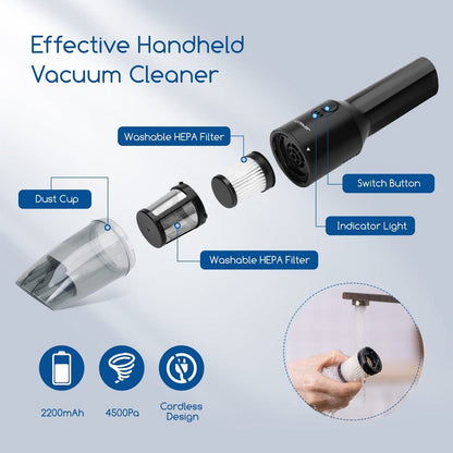 50W, handheld, vacuum cordless, car vacuum cleaner, rechargeable, lightweight, wet dry vacuum, Aigostar Keith