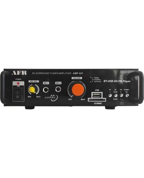 35W + 35W, surround sound, amplifier, bluetooth, USB, SD, FM, AMP-521
