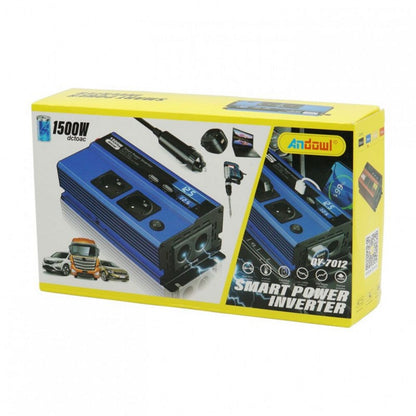 1500W, inverter, smart power, DC/AC current, battery inverter, 12v car battery