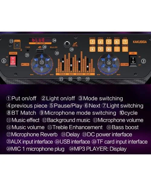 40W, trolley speaker, microphone, kk-15101