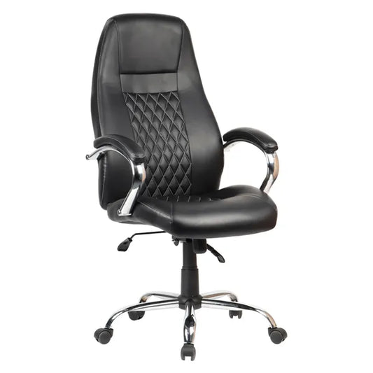 Office Chair, PU Leather, Black, BELEM SICILY