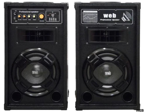 150W, Amplified Acoustic Speakers Pair with USB and Bluetooth