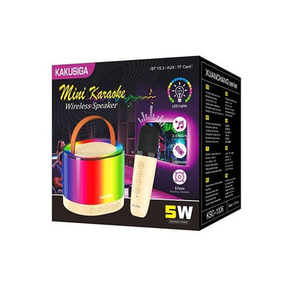 5W, portable speaker, microphone, LED lights, KSC-1006