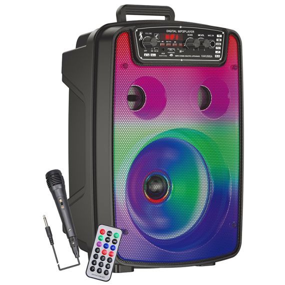 10W, rechargeable speaker, led lights, microphone, KSC-688