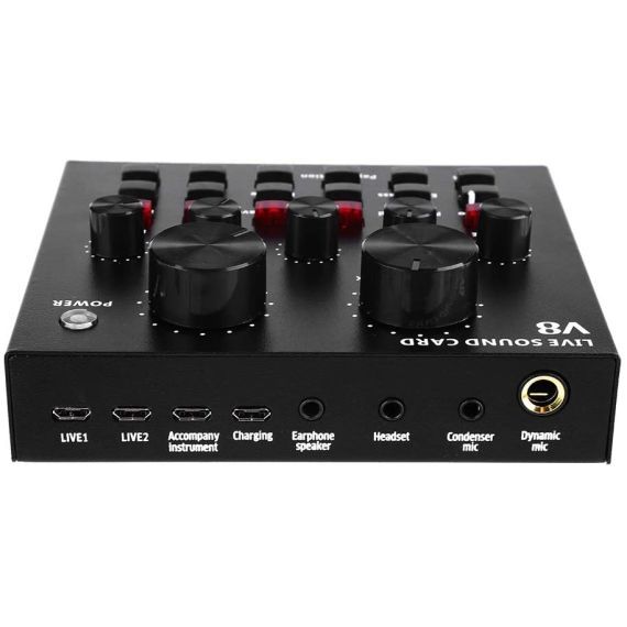 Sound Card V8 Adjustable Live Sound Card