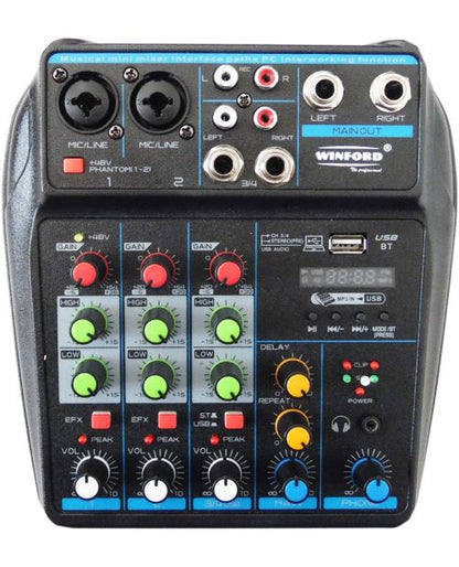 4 channels, professional, RCA mixer, plug&play
