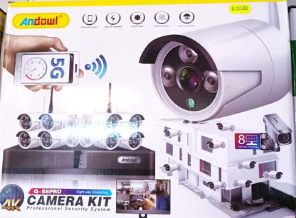 4K, CCTV, camera system, 8 cameras, DVR 8 channels, Andowl Q-S80PRO