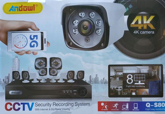 HD camera kit, 8 cameras, 8 channels DVR, CCTV, Andowl Q-S80