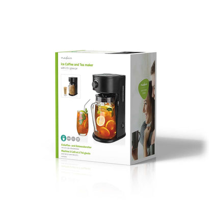 2.5LT, ice coffee maker, ice tea maker, 6 cups, filter coffee, black, Nedis