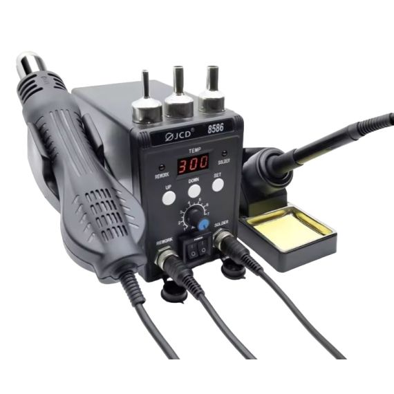 Q848 700W Soldering Station with Hot Air Gun and Nozzles