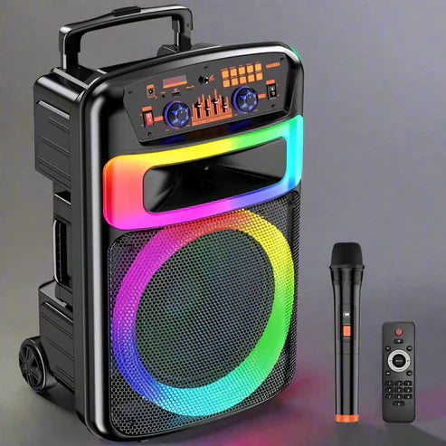 40W, trolley speaker, microphone, led lights