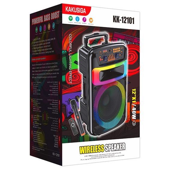 40W, trolley speaker, microphone, led lights