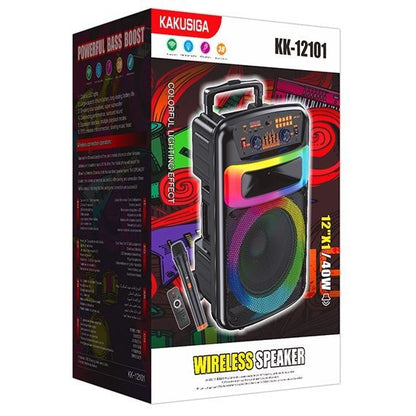 40W, trolley speaker, microphone, led lights