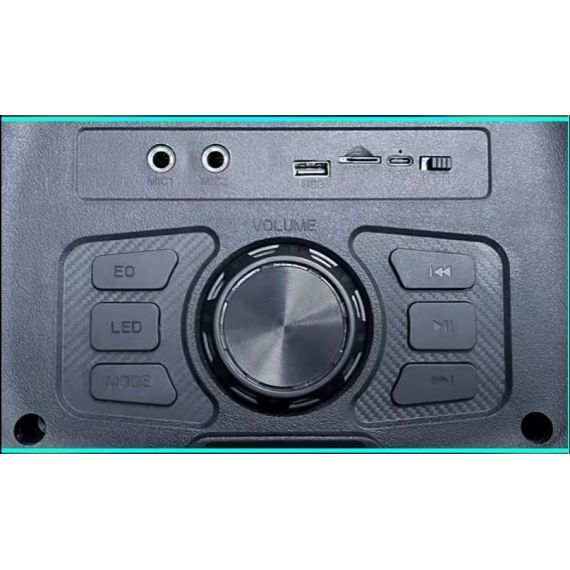 2x8" 40W Rechargeable Speaker with LED Lights & Microphone – KK-8207