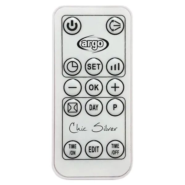 2000W, wall fan heater, Argo Chic Silver