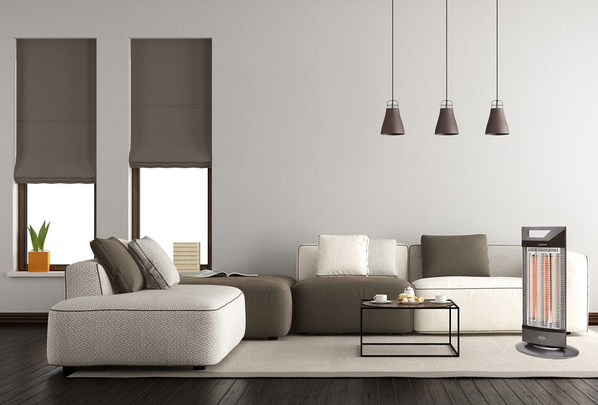 1050W, tower heater, carbon fibre element, grey, Argo AMBIENT