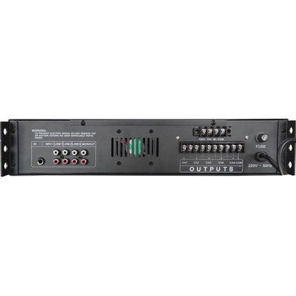 120W, audio amplifier, 5 Channel, 70V-100V-8 Ohm, PA-120