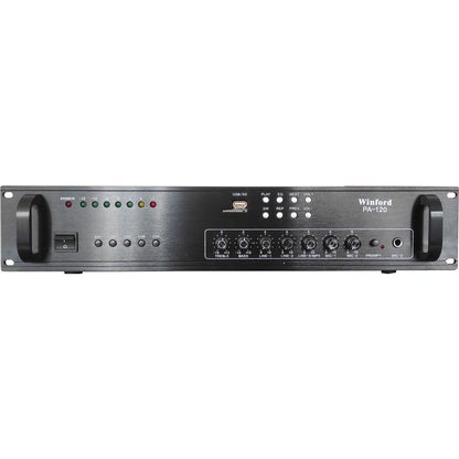 120W, audio amplifier, 5 Channel, 70V-100V-8 Ohm, PA-120