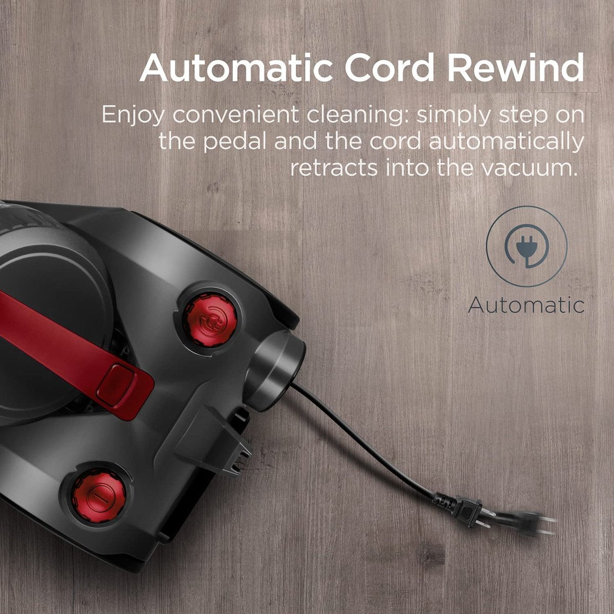 850W, bagless, vacuum cleaner, 5mtr cable, black-red, Royalty Line BSCM1400.60