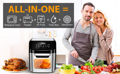 12LT, air fryer, black-silver, Royalty Line AFO1206