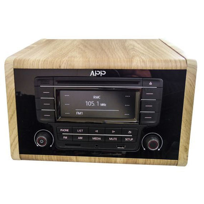 100W, wooden stereo system, radio, bluetooth, SD, USB, AUX , V950