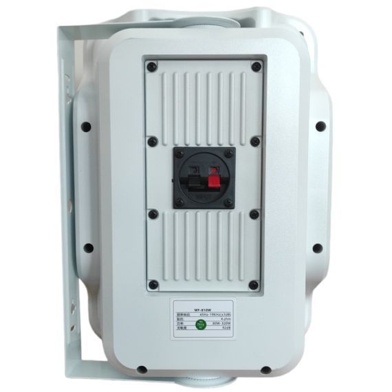 Pair of white 80W 4 Ohm wall-mounted speakers