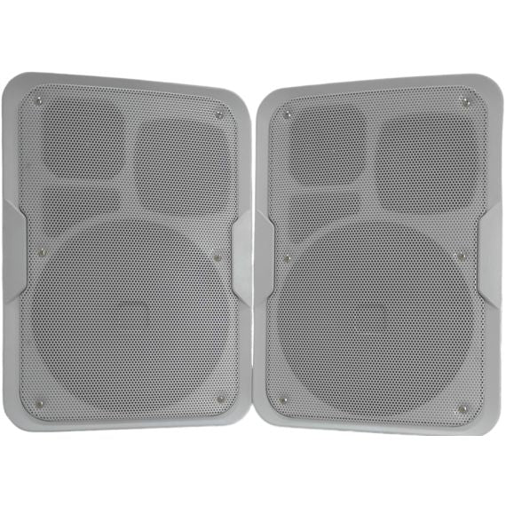 Pair of white 80W 4 Ohm wall-mounted speakers