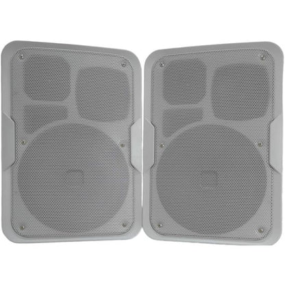 Pair of white 80W 4 Ohm wall-mounted speakers